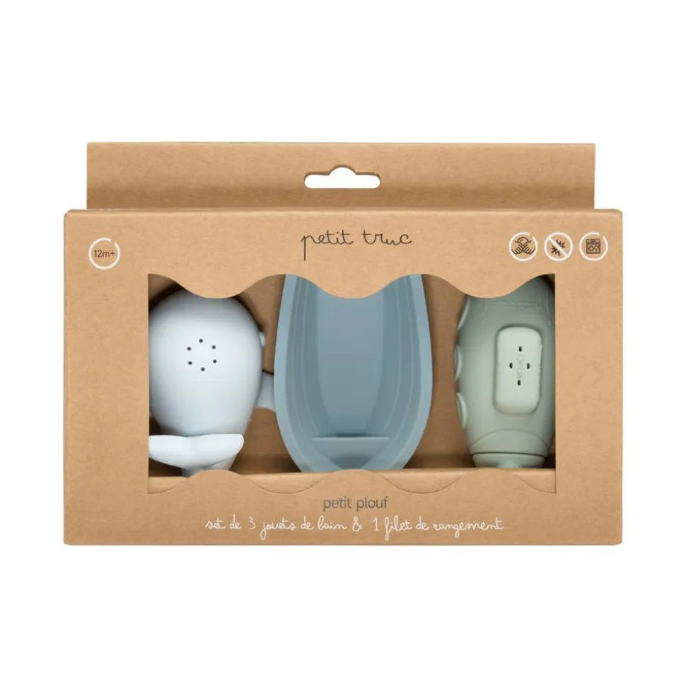 Jouets de bain petit plouf lot de 3 - océan