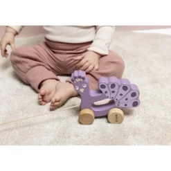 Jouet à tirer en bois mrs. peacock