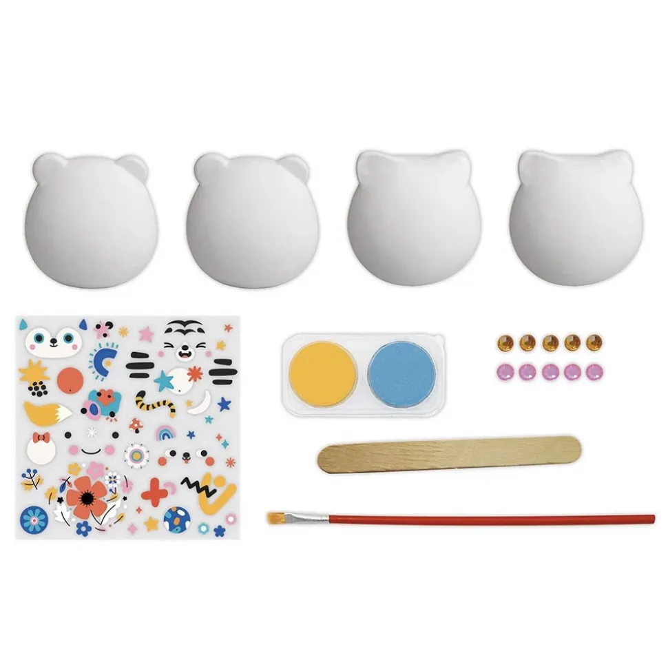 Kit créatif 4 animaux en plâtre à décorer