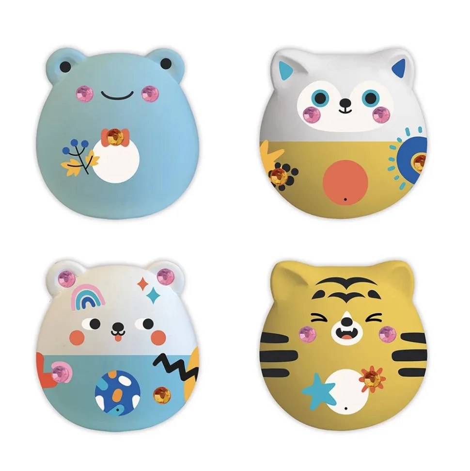 Kit créatif 4 animaux en plâtre à décorer
