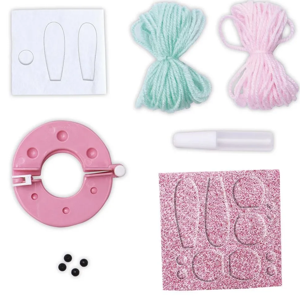 Kit créatif 2 pompons animaux à créer
