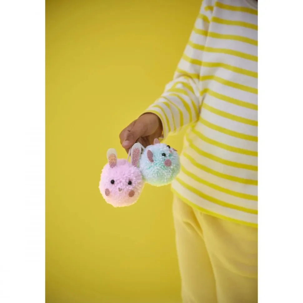 Kit créatif 2 pompons animaux à créer