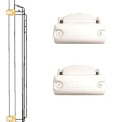 Kit d'installation rampe côté boîtier kiddy guard blanc