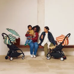 Kit d'été poussette yoyo 3 avec ombrelle, assise pack 6+ et sac tote bag capri - edition limitée riviera