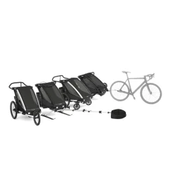 Kit jogging pour remorque chariot 1 place - génération 3