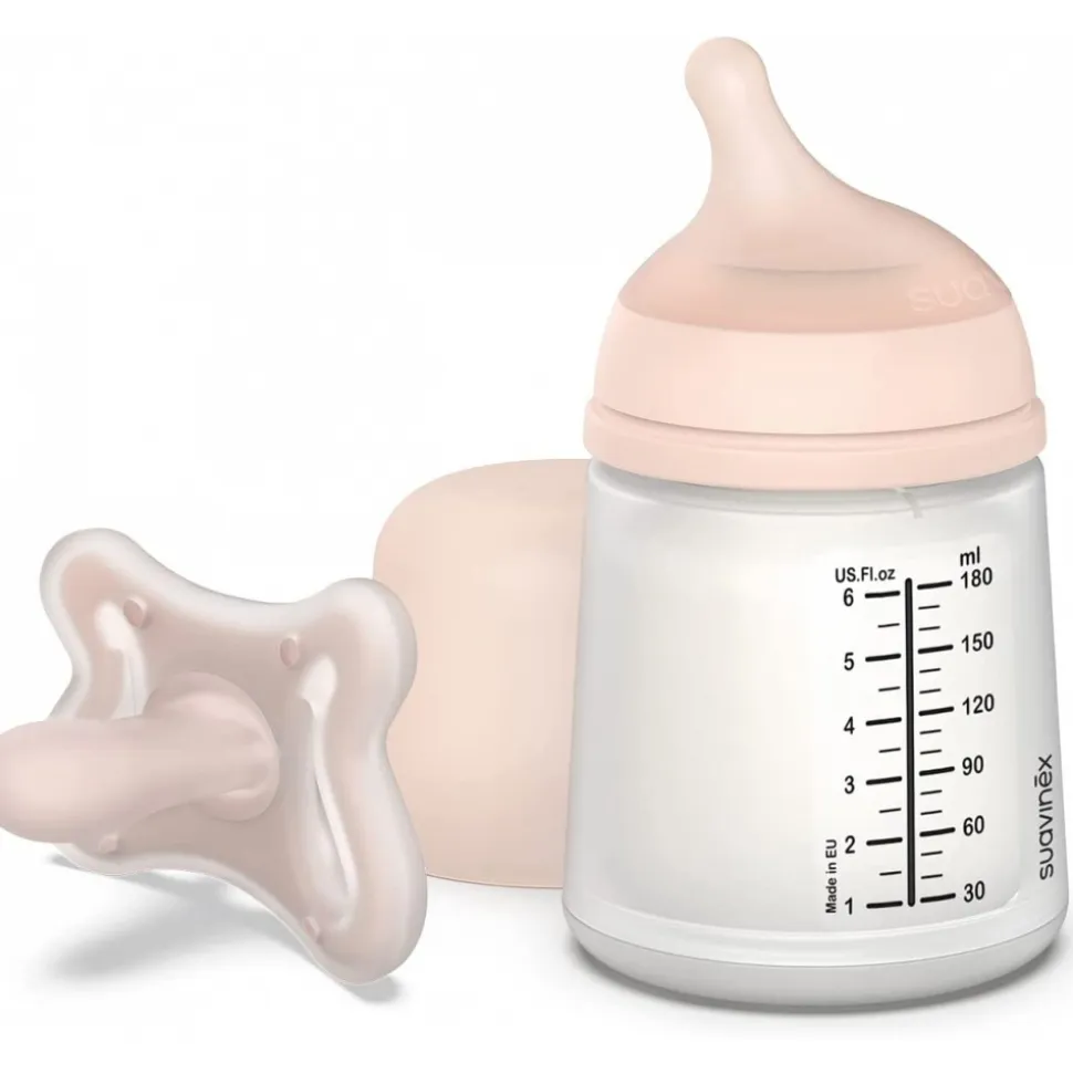 Kit naissance zerø.zerø avec biberon anti-colique 180 ml et sucette symétrique