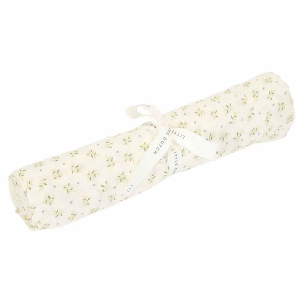 Lange xl en gaze de coton - blueberry leaves