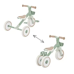Learning trike plus 2 en 1 evolutif vert olive / sauge