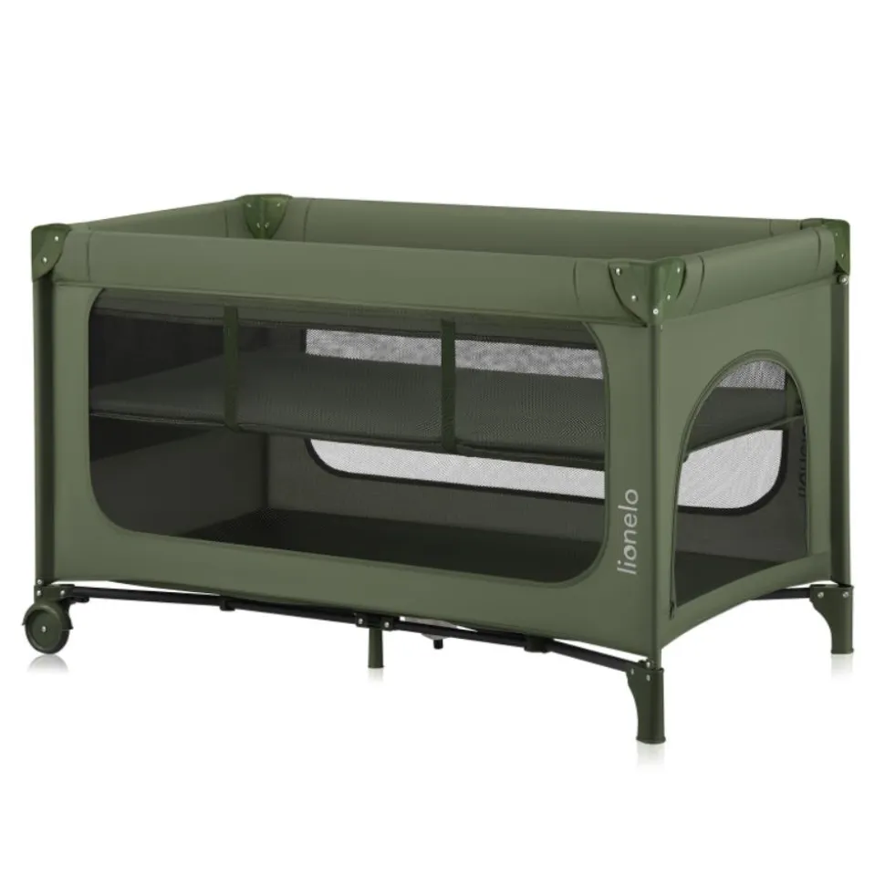 Le lit bébé lionelo jasmin easy fold green olive