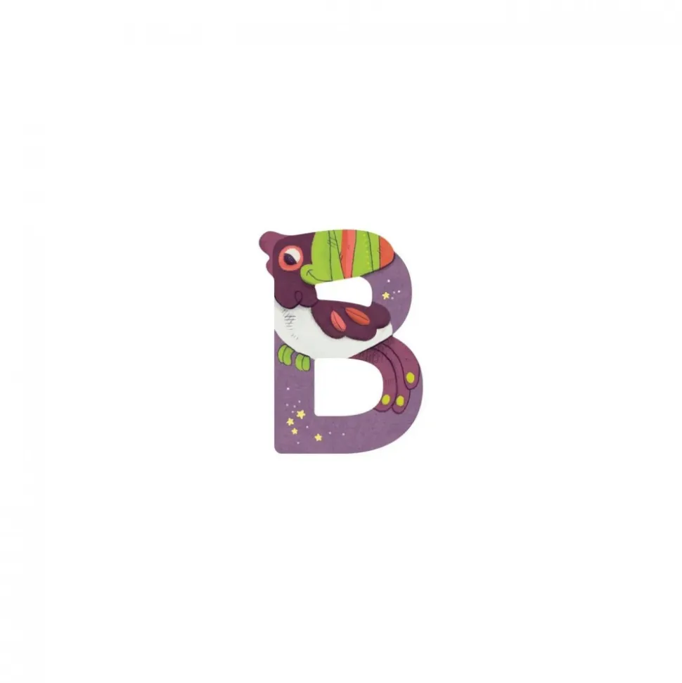 Lettre bois - b violet