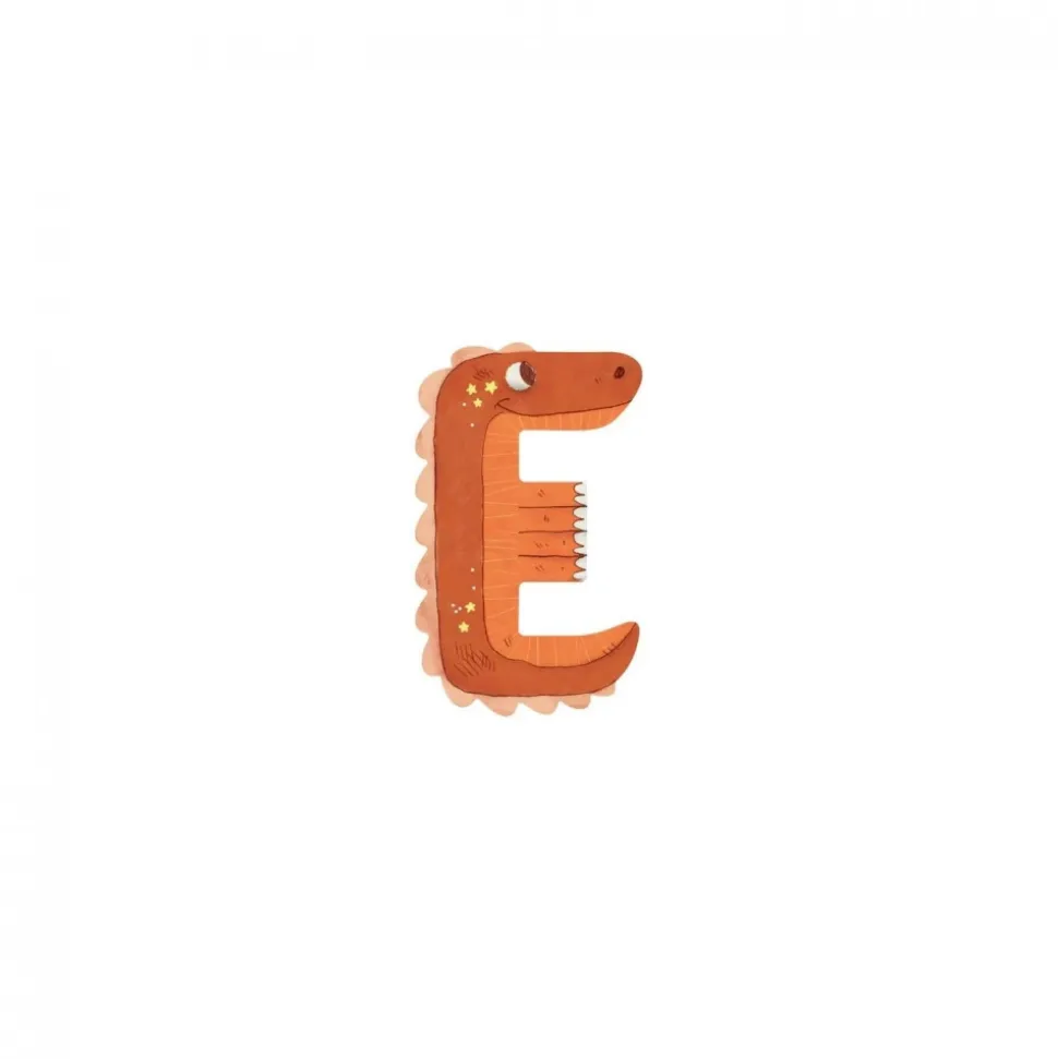 Lettre bois - e orange