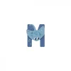 Lettre bois - m bleu