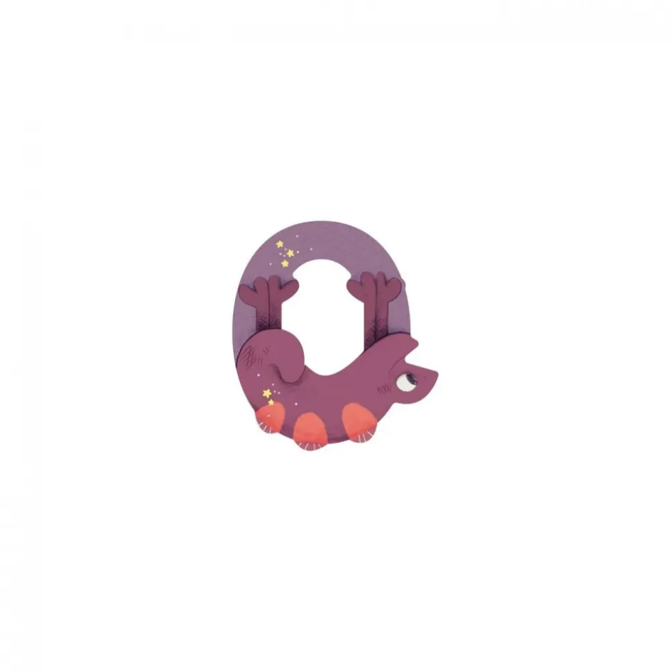 Lettre bois - o violet