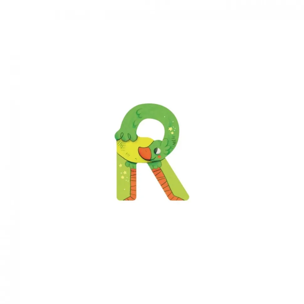 Lettre bois - r vert