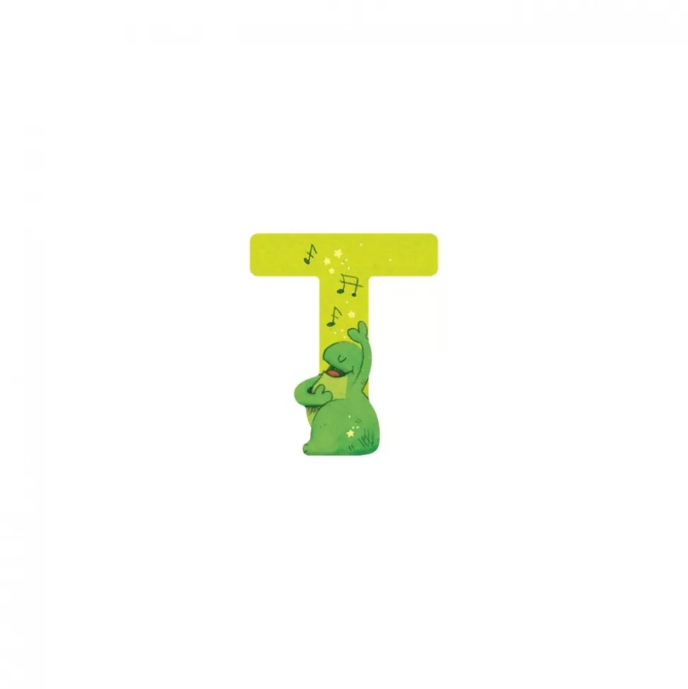 Lettre bois - t vert