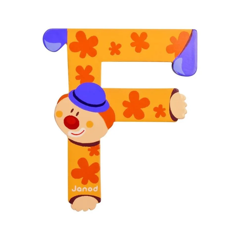 Lettre de l'alphabet clown f