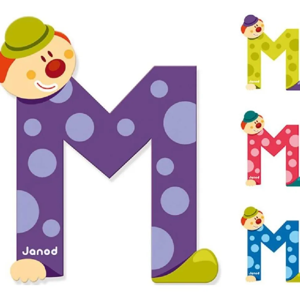 Lettre de l'alphabet clown m