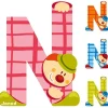 Lettre de l'alphabet clown n