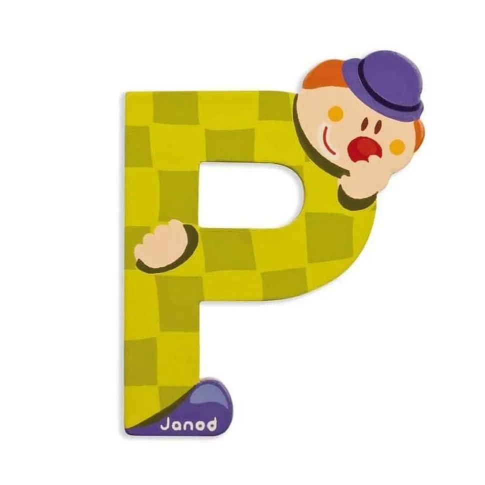 Lettre de l'alphabet clown p