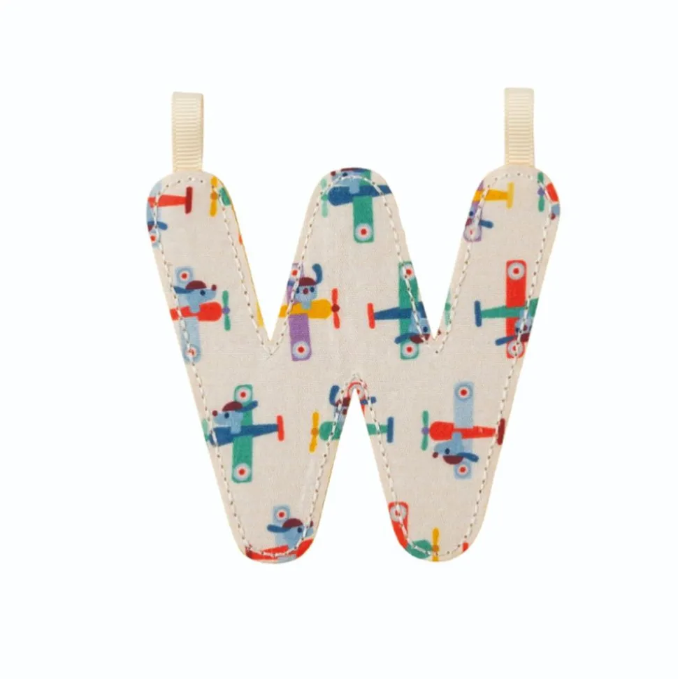 Lettre en tissu phosphorescente w