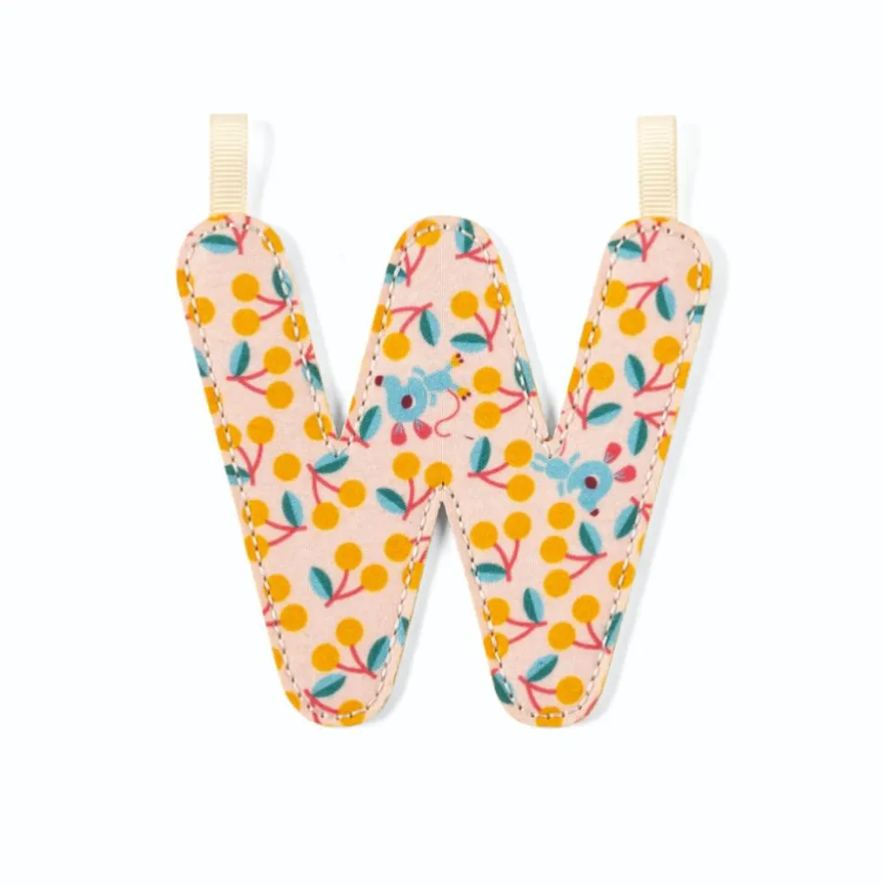 Lettre en tissu phosphorescente w