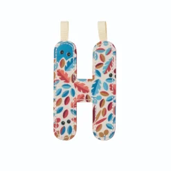 Lettre en tissu phosphorescente rose h