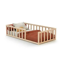 Lit au sol webaby hêtre brut 70x140 cm
