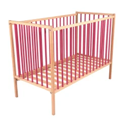 Lit bébé arthur 60x120 hybride fuschia
