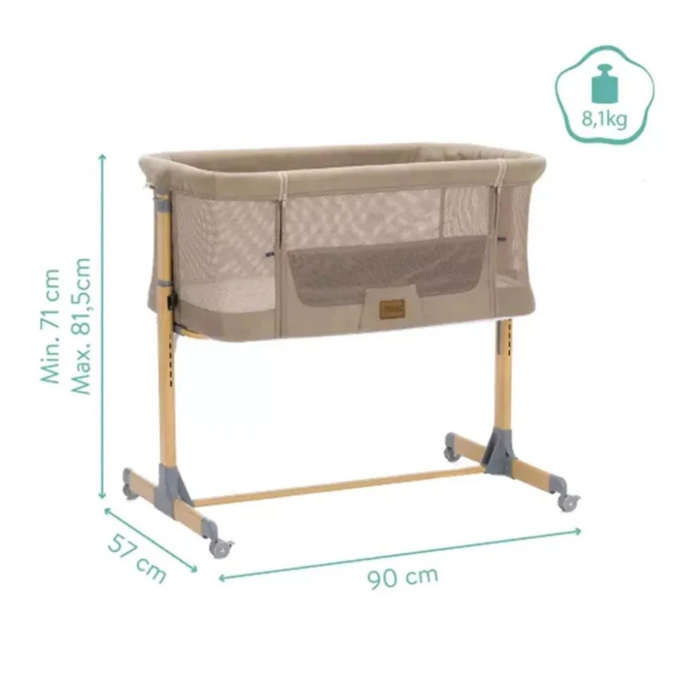 Lit bébé cododo caramel