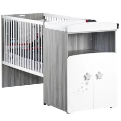 Lit bébé combiné évolutif 60x120cm en 90x190cm nao