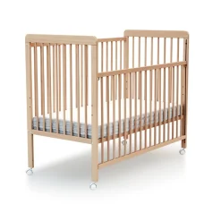 Lit bébé coulissant 60x120 cm essentiel hêtre verni
