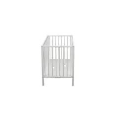Lit bébé extra-pliant roméo laqué blanc 60 x 120 cm
