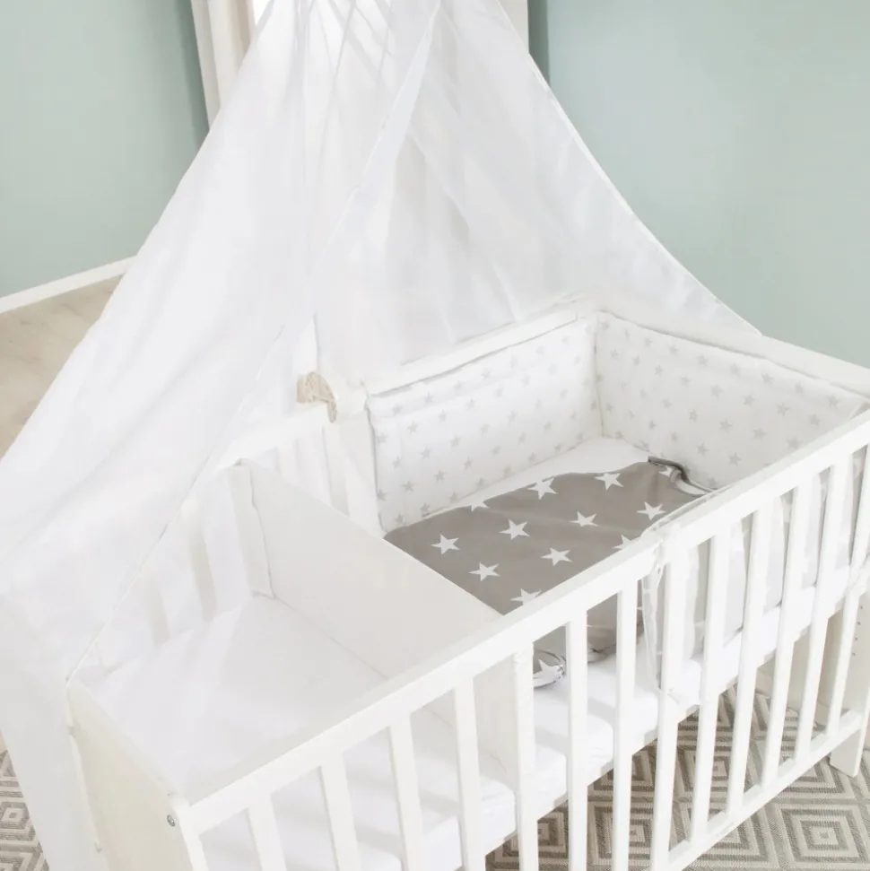 Lit bébé multifonction 60 x 120 cm blanc