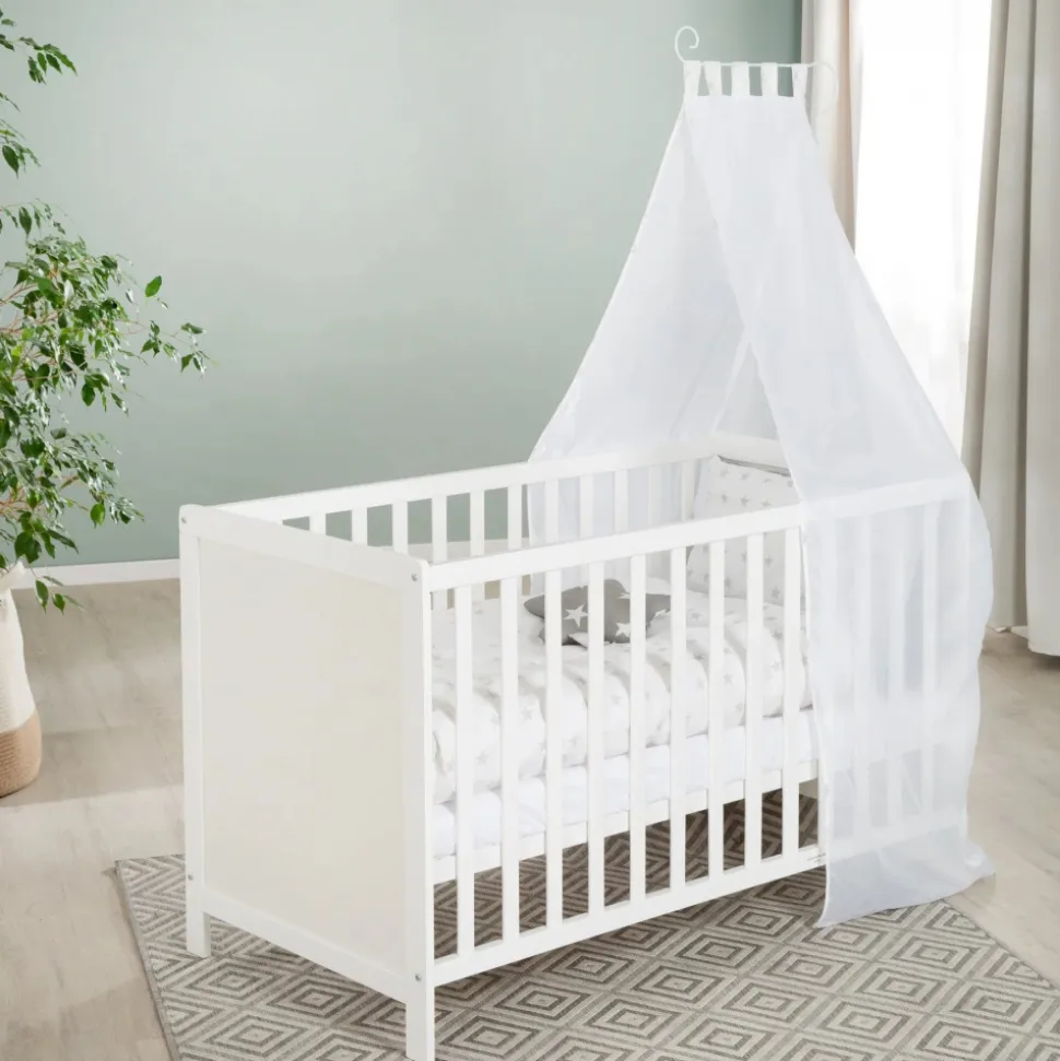 Lit bébé multifonction 60 x 120 cm blanc
