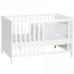 Lit bébé multifonction 60 x 120 cm blanc