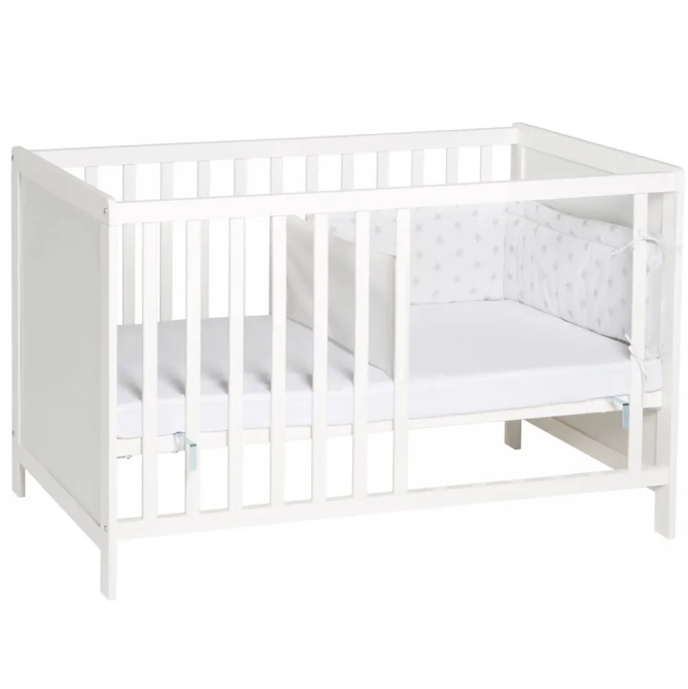 Lit bébé multifonction 60 x 120 cm blanc