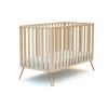 Lit bébé only de jurababy hêtre et terracotta 60x120 cm