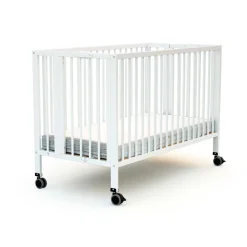 Lit bébé pliant 60x120 cm confort blanc