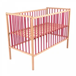 Lit bébé remi 60x120 hybride fuschia