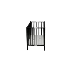 Lit bébé roméo 60x120cm extra-pliant laque noir