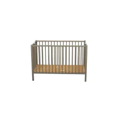 Lit bébé roméo 60x120cm extra-pliant laque gris clair