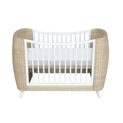 Lit bébé évolutif coquillage 70x140 cm neige