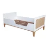 Lit bébé évolutif nami canne de rotin 70 x 140 neige