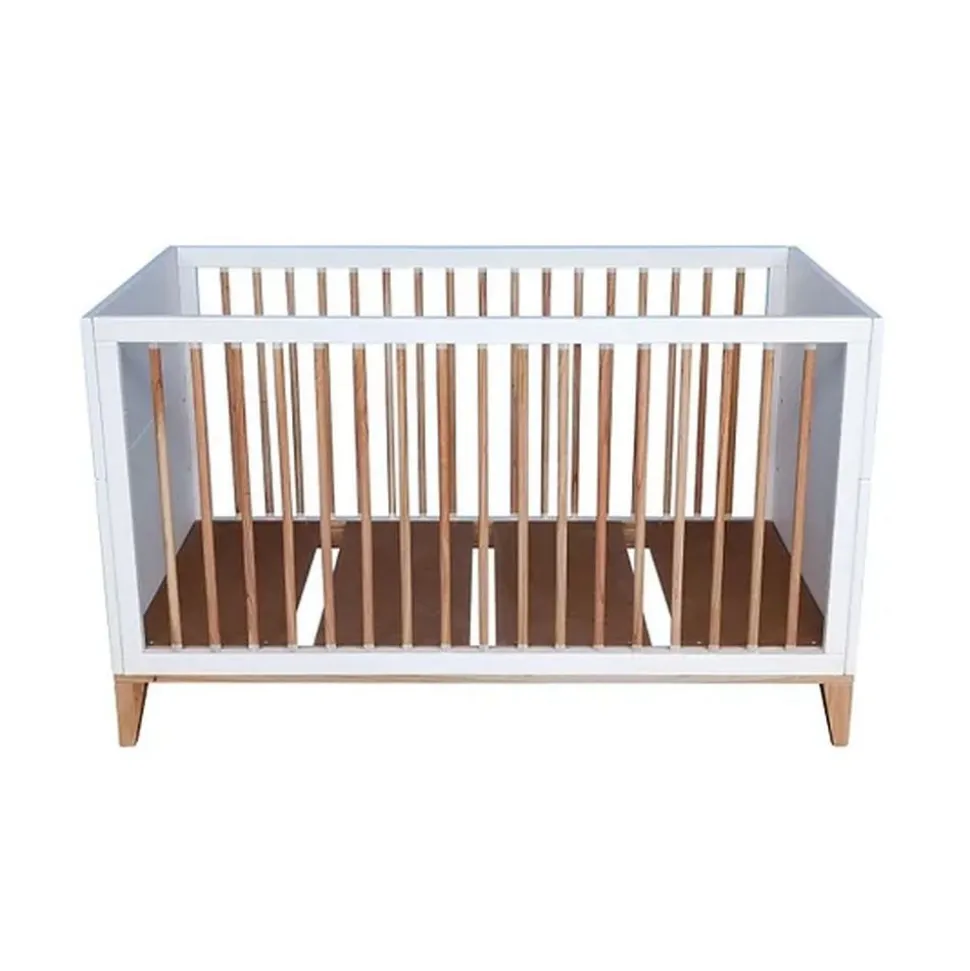 Lit bébé évolutif nami canne de rotin 70 x 140 neige