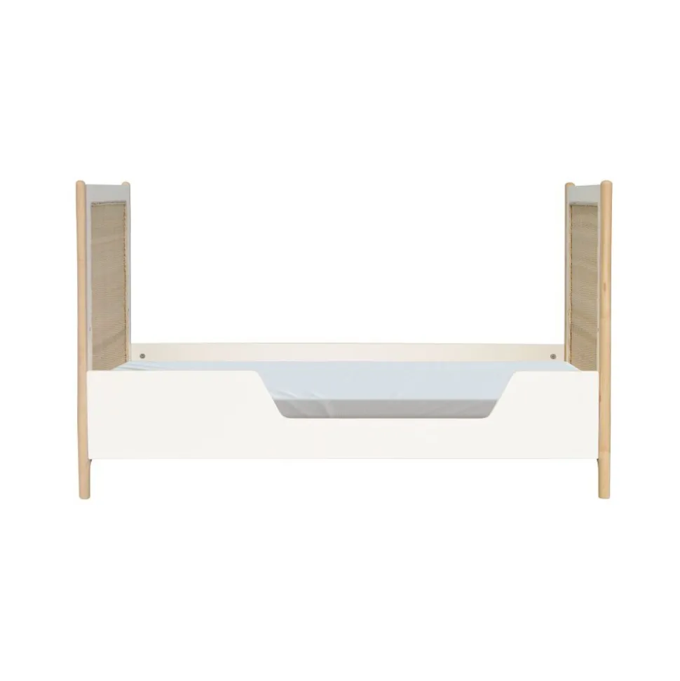 Lit bébé évolutif océania cannes de rotin 60x120 cm neige