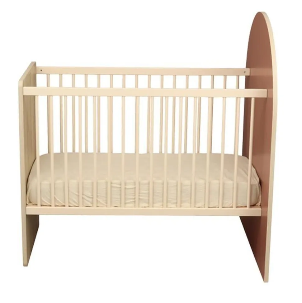 Lit bébé évolutif 60x120 cm en 90x190 cm arche terracotta