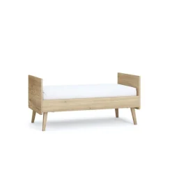 Lit bébé évolutif 70 x 140 cm vintage fresh chêne/sable beige