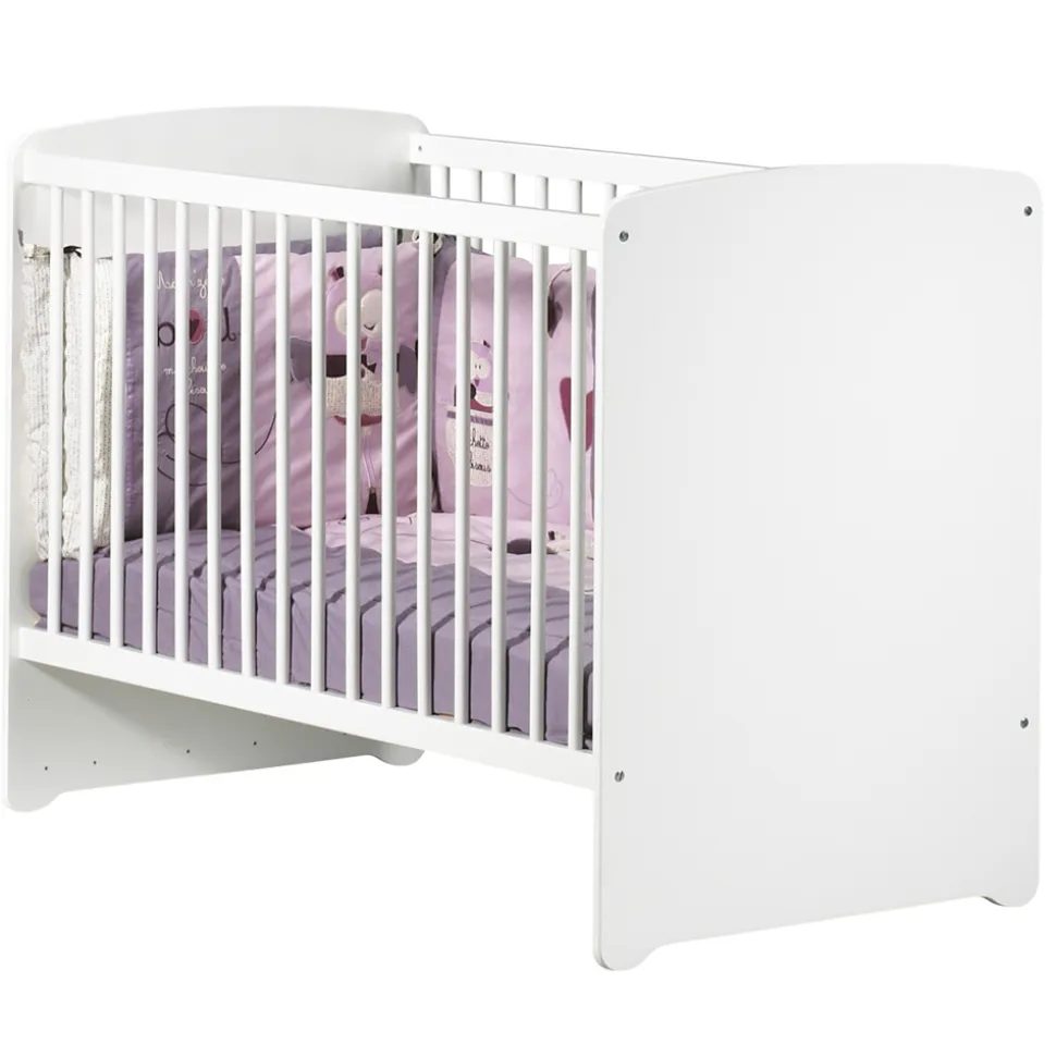 Lit bébé 60x120cm blanc