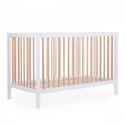 Lit bébé 60x120cm blanc et naturel cot 97