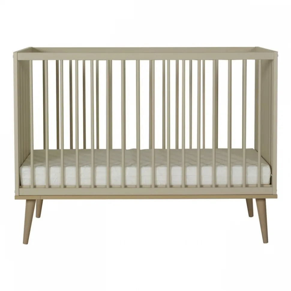 Lit bébé 60x120 cm flow argile et oak
